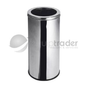 Basurero Acero Inoxidable 120 Lt Tapa Embudo